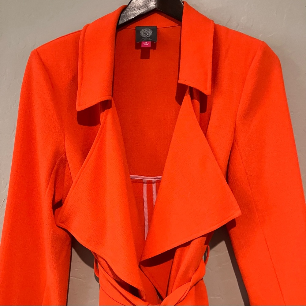 Vince Camuto Orange Tie Open Front Blazer Jacket Size 8 - Picture 5 of 12